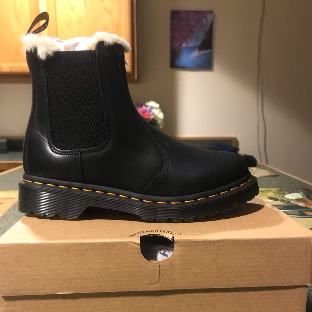 Dr. Marten’s fur lined Lenore winter/rain boots